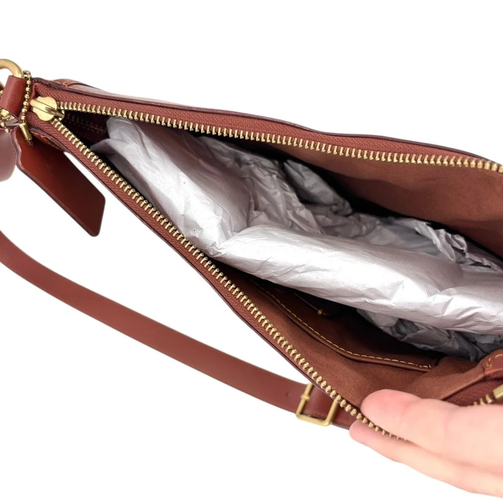 Coach Chaise Crossbody Bag In‎ Signature Canvas Tan Rust - C8487